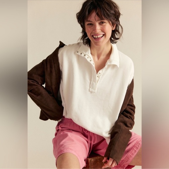 Free People Camden Henley Sweatshirt - Picture 1 of 9
